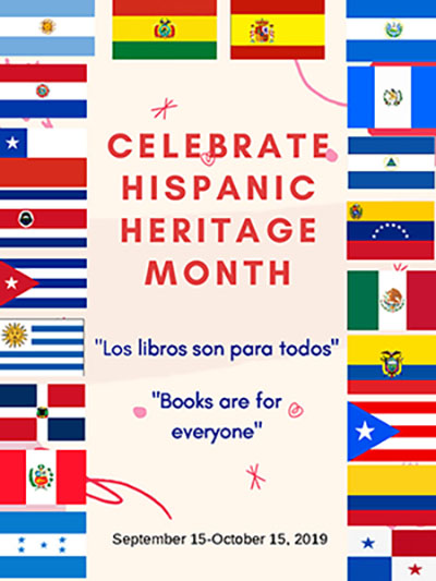 LITS Hispanic heritage month display sign