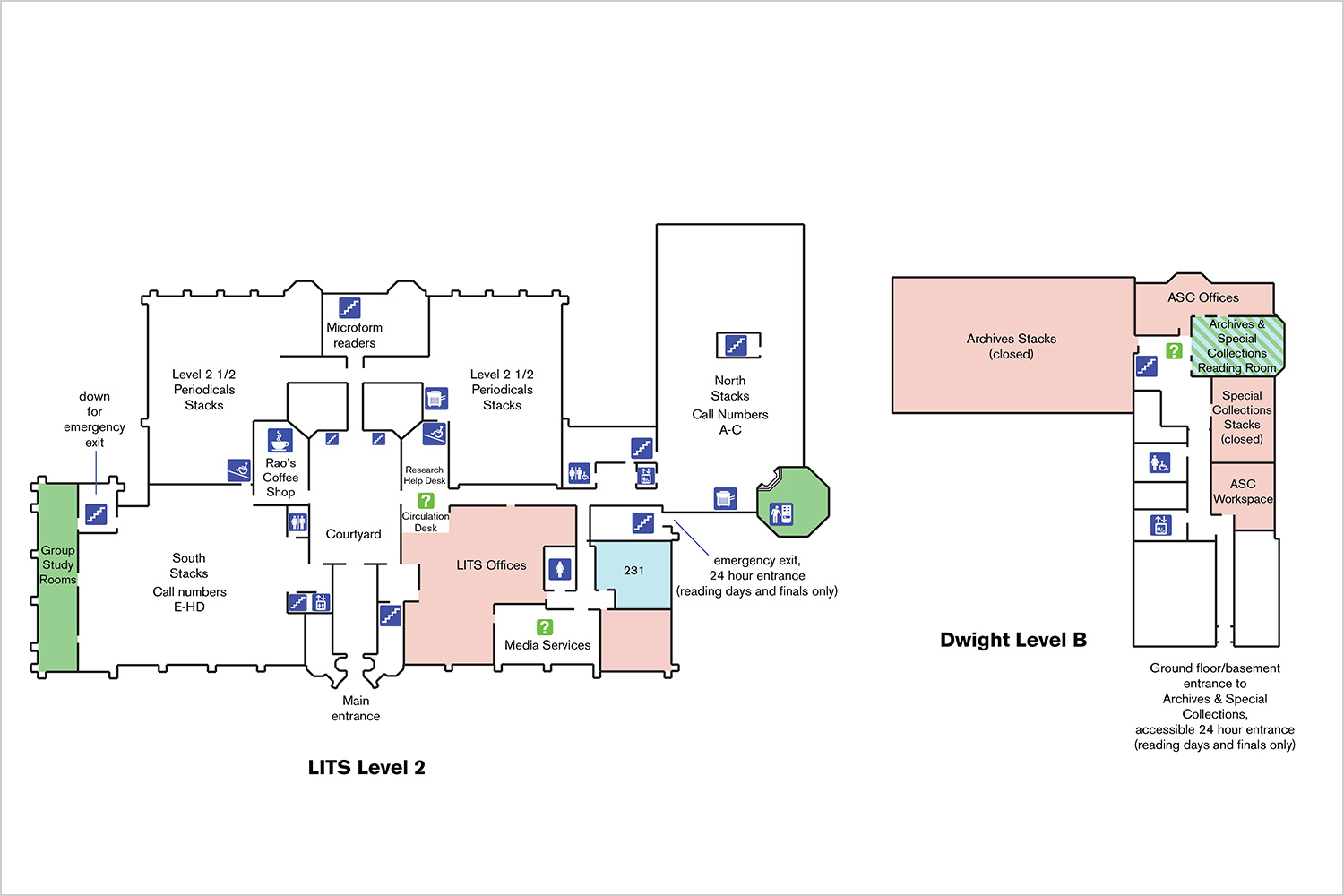 LITS Level 2 and Dwight Basement Map