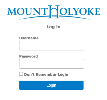 Blue and white MHC login screen