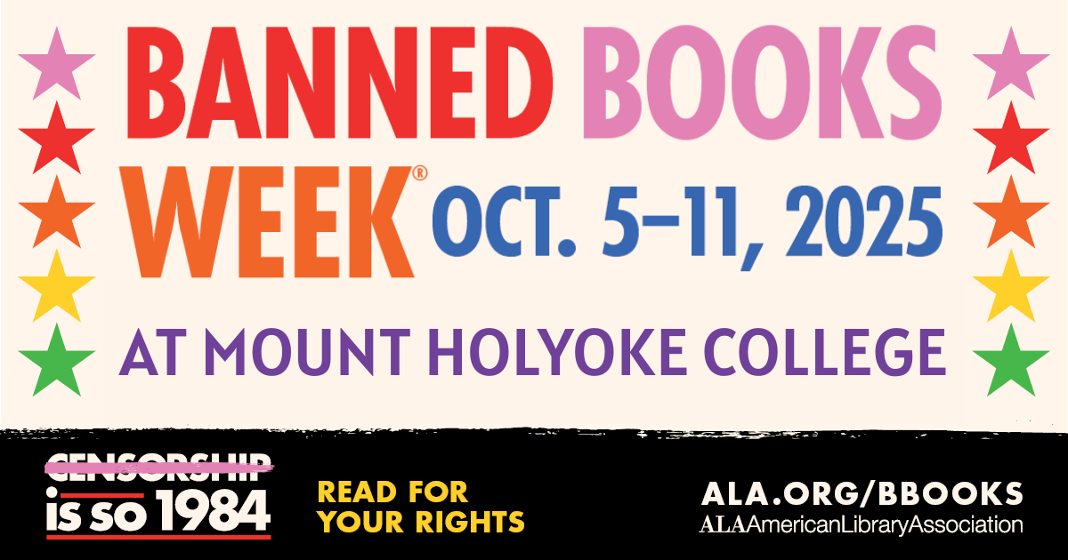 A multicolor banner Banned Books Week Oct. 5-11, 2025