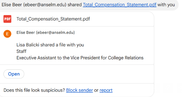 screenshot of malicious file share