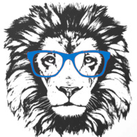 Class of 2020 lion with blue glasses