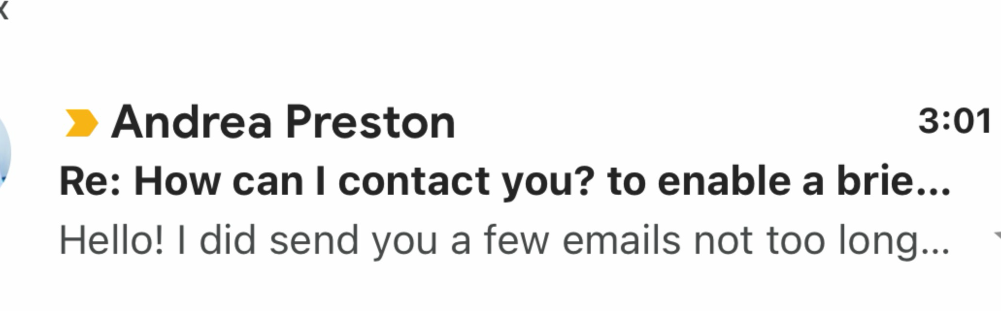 Image of Fake Gmail Message 