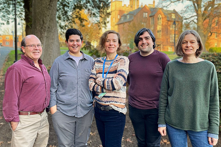 LITS Research Services librarians standing outside of the library